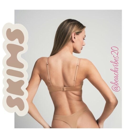 SKIMS Wireless Form Push-Up Plunge Bra Ochre 34DDD NWT - Picture 4 of 6